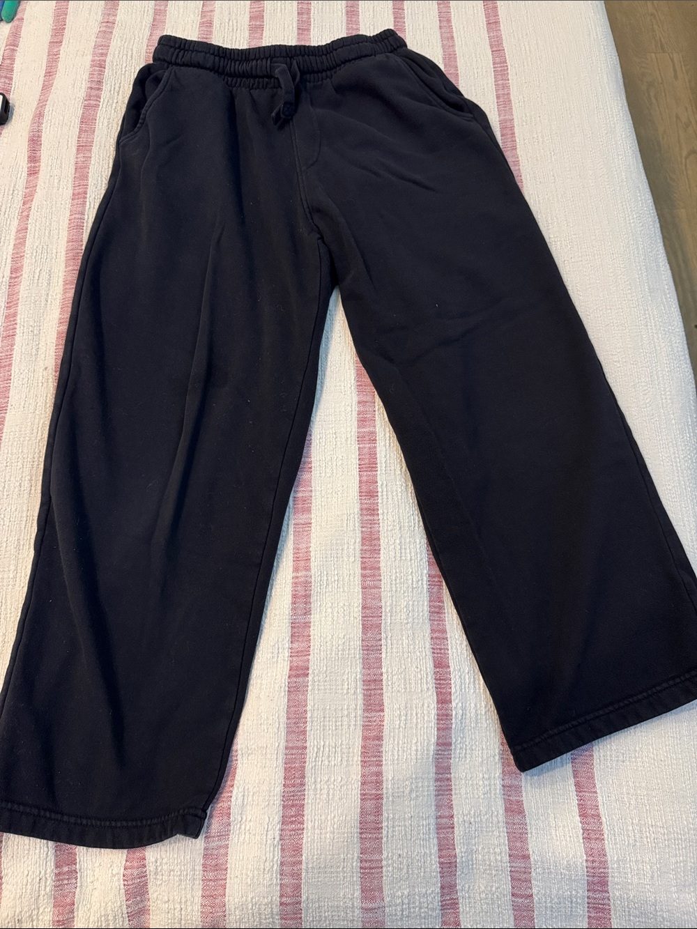 H&M Black Kids Pull-On Sweatpants with Drawstring